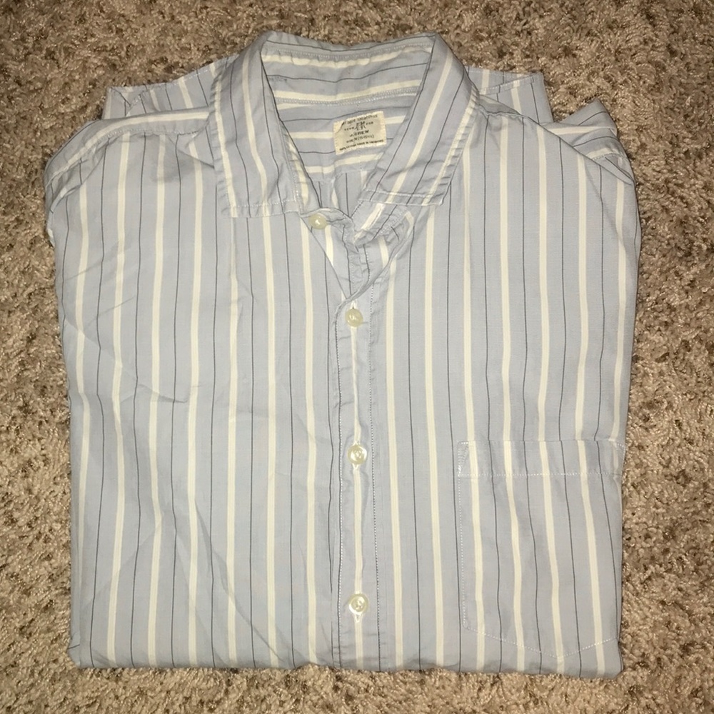 J. Crew men’s dress shirt blue-white size 15-1/2